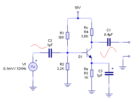 circuito con filtros de acoplamiento