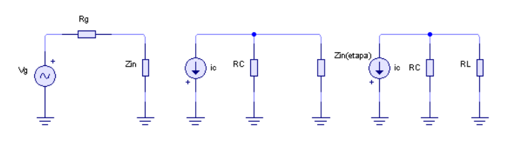 circuito equivalente para alterna de dos etapas