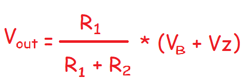 fórmula para calcular la tensión de salida