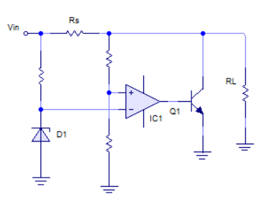 regulador zener con transistor mejorado para no cambiar la tensión de salida