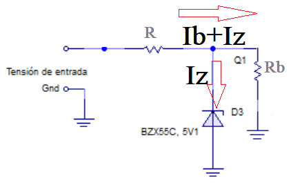 Esquema equivalente para el cálculo de R