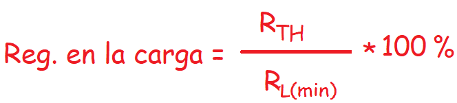 Fórmula para la regulación en la carga