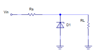 Principio del regulador por diodo Zener