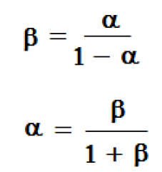 Transformaciones para calcular alpha o beta