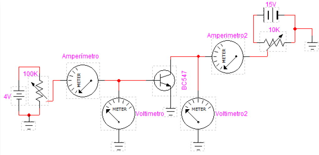 Circuito para calcular los valores de entrada