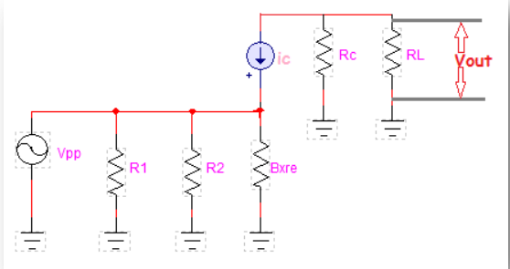 modelo en T del circuito amplificador