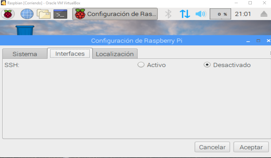 Configuración de Raspberry