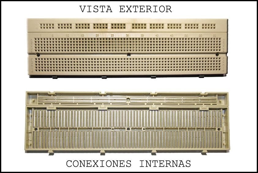 Placa de protoboard sirve para crear circuitos de prueba