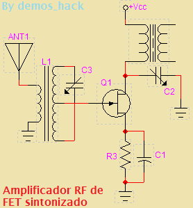 Amplificador RF a FET sintonizado