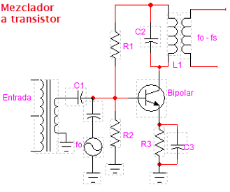 Mezclador a transistor