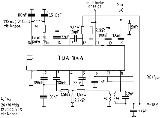 receptor de radio con integrado TDA1046