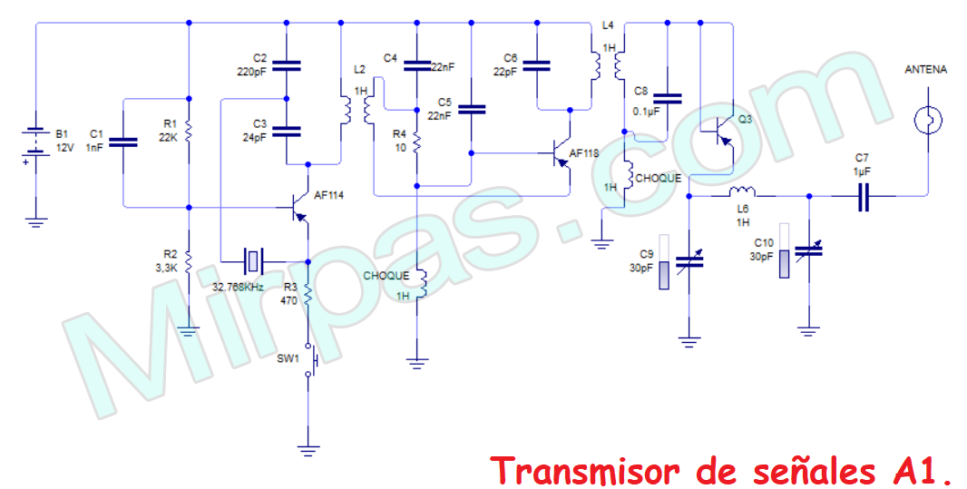 circuito del transmisor de señales A1