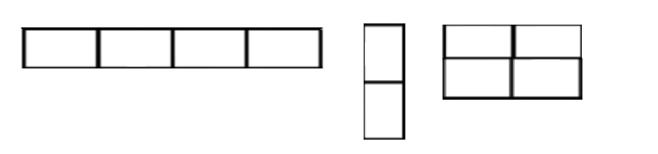plantilla para agrupar los 1 en el mapa de Karnaugh