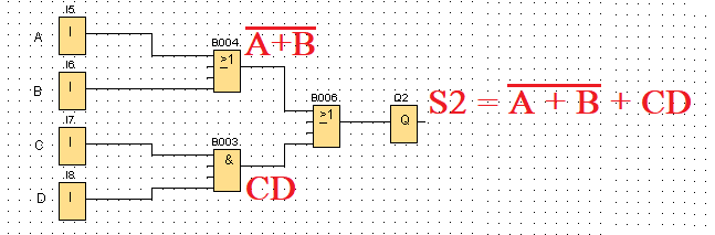 Circuito de la función indicada