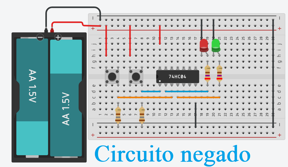 Circuito con 74LS04