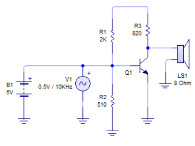 Polarización del transistor por divisor de tensión
