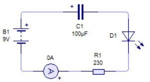 condensadores en serie en un circuito con fuente