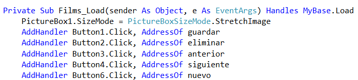 Creándo los objetos para la manipulación de eventos.