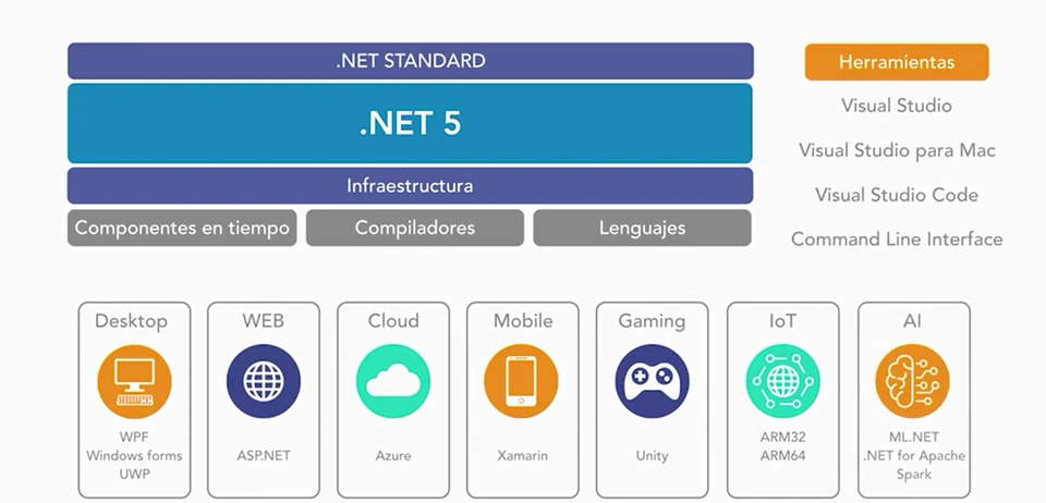 Estructura del producto .NET 5