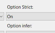 option strict activado