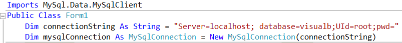 variables de conexión a servidor