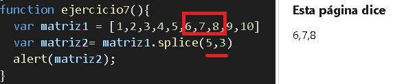 splice permite crear una array con parte de otro array