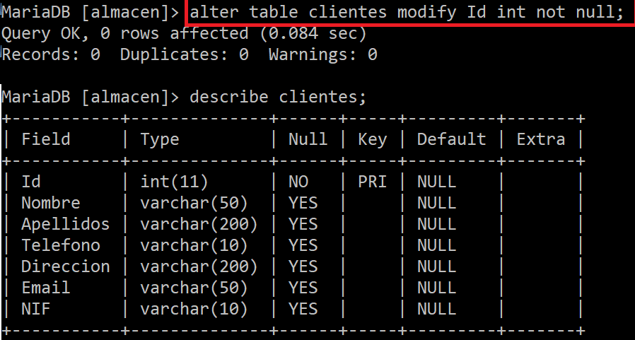 Eliminar atributo de auto_increment en MySQL