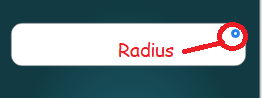 puntos de radius y redimensión en un objeto.