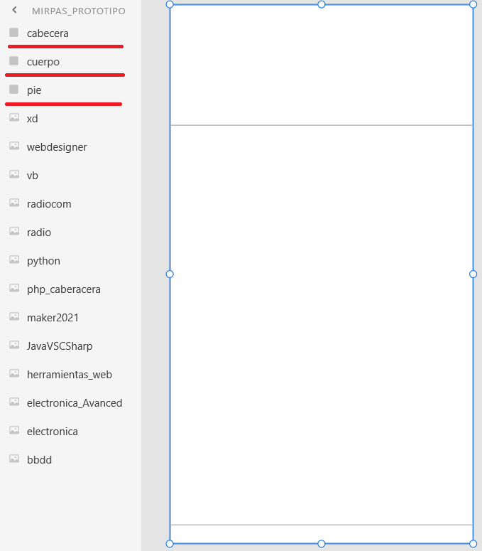 Configuración de objetos en el artboard