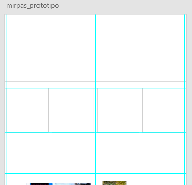 Guías dentro del artboard, tanto horizontales como verticales