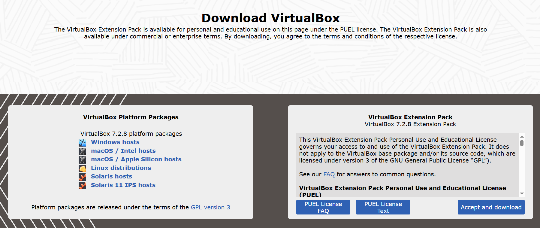 Descargar máquina virtual virtualBox de Oracle