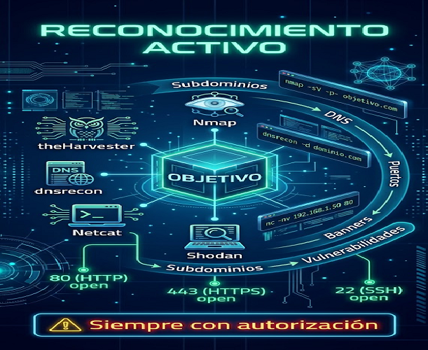 Ataque informático. Reconocimiento activo